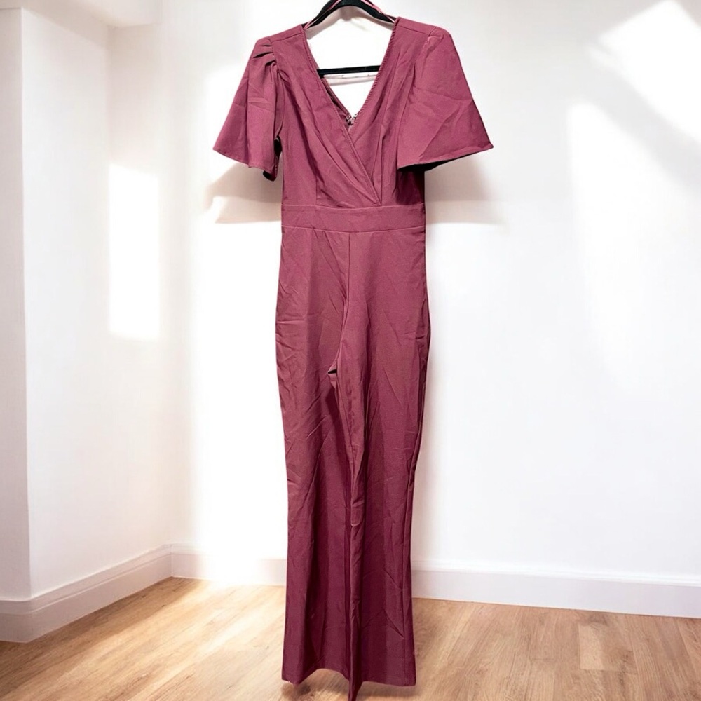 New women’s Socialite XS burgundy jumpsuit